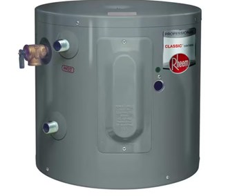 RHEEM 6 gal., 120 VAC, 16.7 A Amps, Residential Mini Tank Water Heater